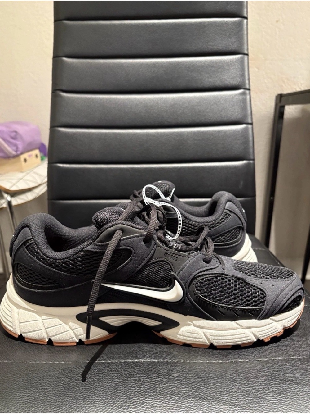 Nike Kids Black and White Mesh Athletic Sneakers